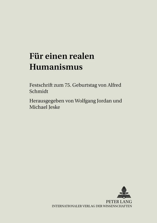 Produktbild: F&uuml;r einen realen Humanismus
