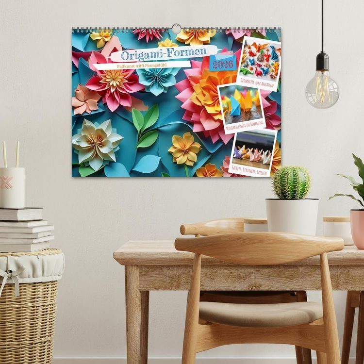 Produktbild: Origami-Formen (Wandkalender 2026 DIN A3 quer), CALVENDO Monatskalender