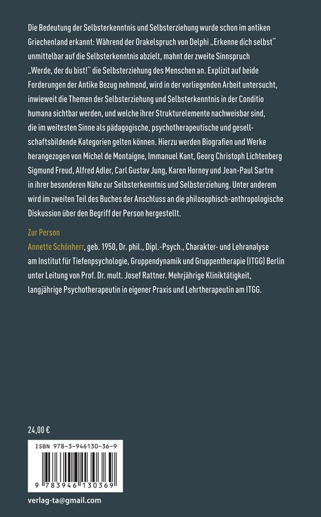 Produktbild: Selbsterkenntnis und Selbsterziehung