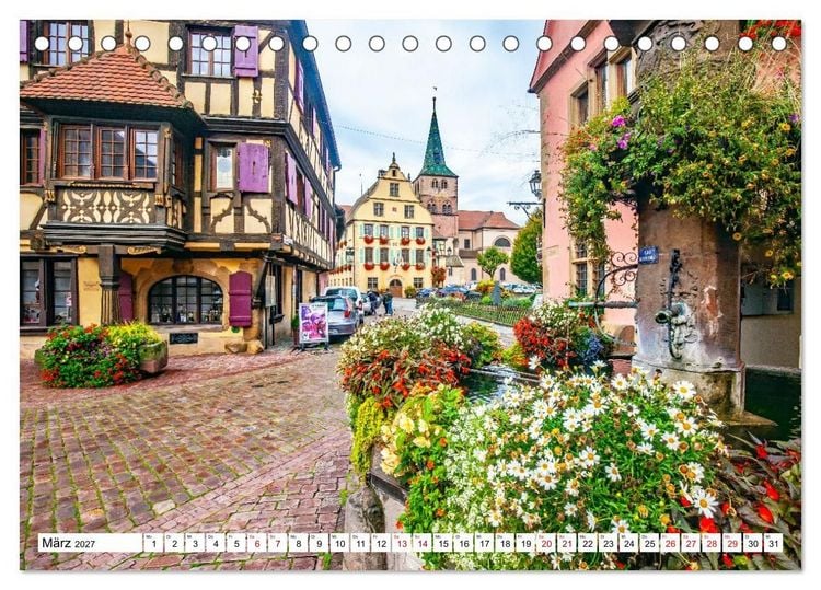 Produktbild: Im Elsass - Eine bunte Vielfalt zum verlieben (Tischkalender 2027 DIN A5 quer), CALVENDO Monatskalender
