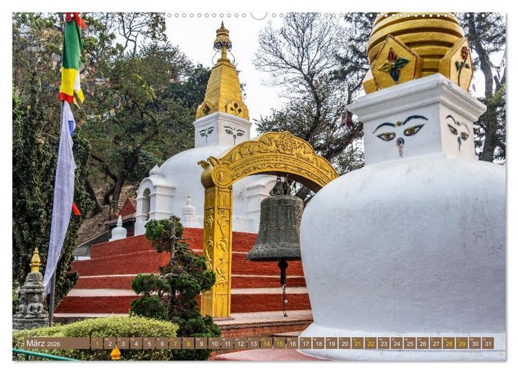 Produktbild: K&ouml;nigsst&auml;tte im Kathmandutal (hochwertiger Premium Wandkalender 2026 DIN A2 quer), Kunstdruck in Hochglanz