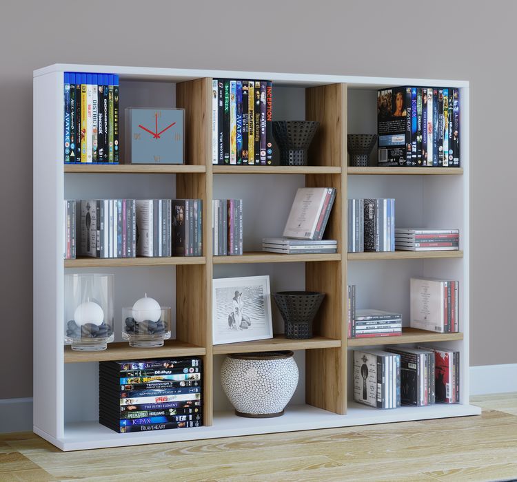 Produktbild: Holz CD DVD Standregal B&uuml;cherregal Regal Megosa L