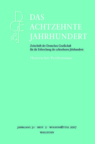 Produktbild: Das achtzehnte Jahrhundert. Zeitschrift der Deutschen Gesellschaft...