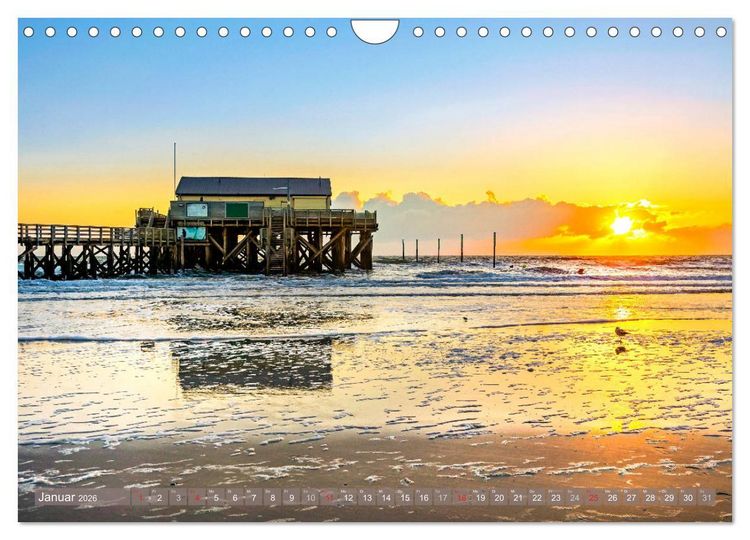 Produktbild: Strandlust Nordsee-Liebe (Wandkalender 2026 DIN A4 quer), CALVENDO Monatskalender