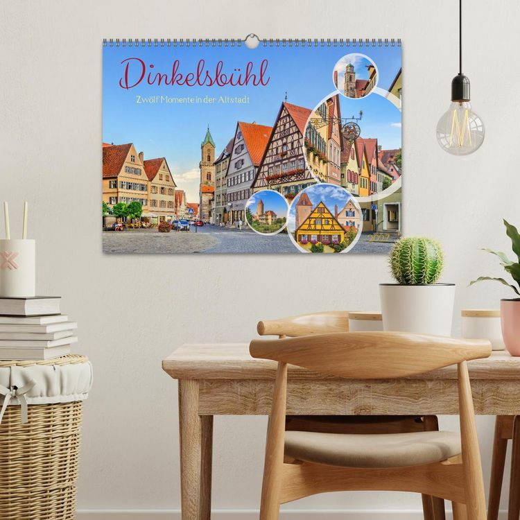 Produktbild: Dinkelsb&uuml;hl - Zw&ouml;lf Momente in der Altstadt (Wandkalender 2027 DIN A3 quer), CALVENDO Monatskalender