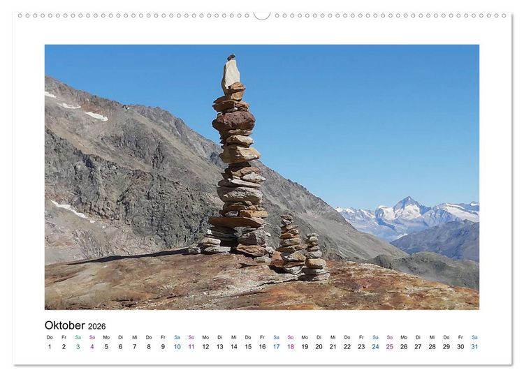 Produktbild: Perlen im Saastal Wallis Schweiz (Wandkalender 2026 DIN A2 quer), CALVENDO Monatskalender