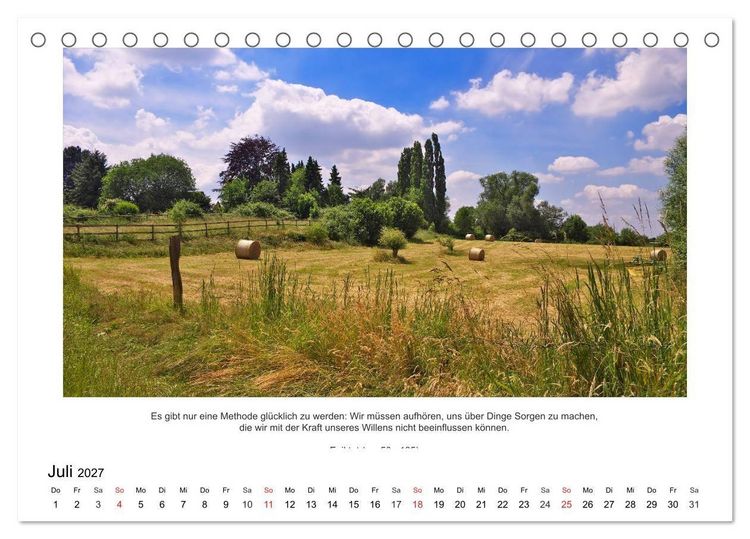 Produktbild: Der Naturkalender mit Zitaten und Spr&uuml;chen (Tischkalender 2027 DIN A5 quer), CALVENDO Monatskalender