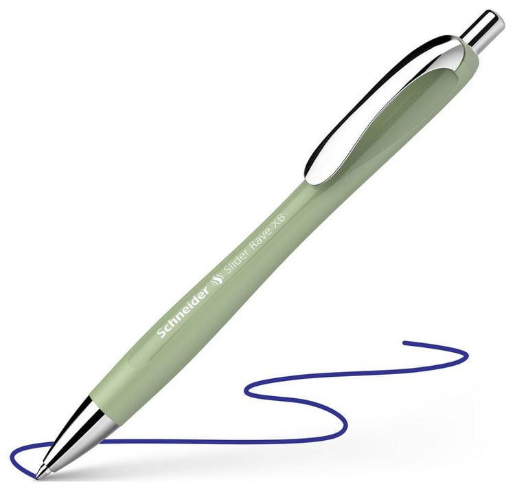 Produktbild: Schneider Kugelschreiber Slider Rave organic green, Mine Slider 755 XB blau