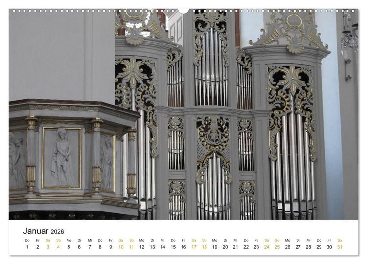 Produktbild: Fantastische Welt der Orgeln (hochwertiger Premium Wandkalender 2026 DIN A2 quer), Kunstdruck in Hochglanz
