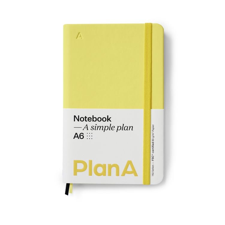 Produktbild: Notizbuch A6 Hardcover Punktiert Lemon Yellow
