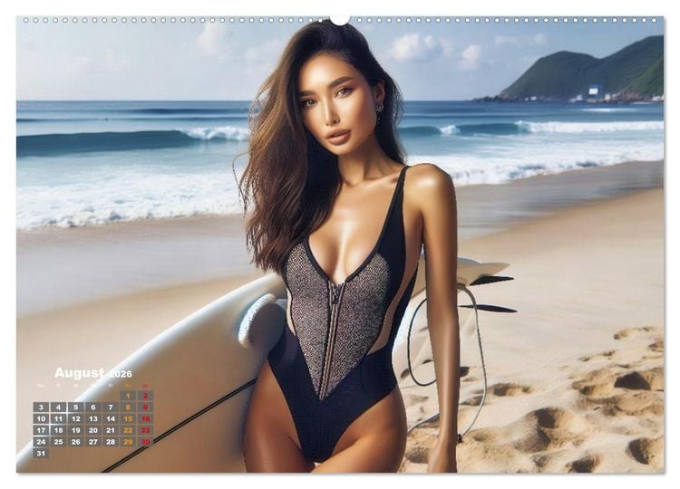 Produktbild: Big Wave Surfen (hochwertiger Premium Wandkalender 2026 DIN A2 quer), Kunstdruck in Hochglanz