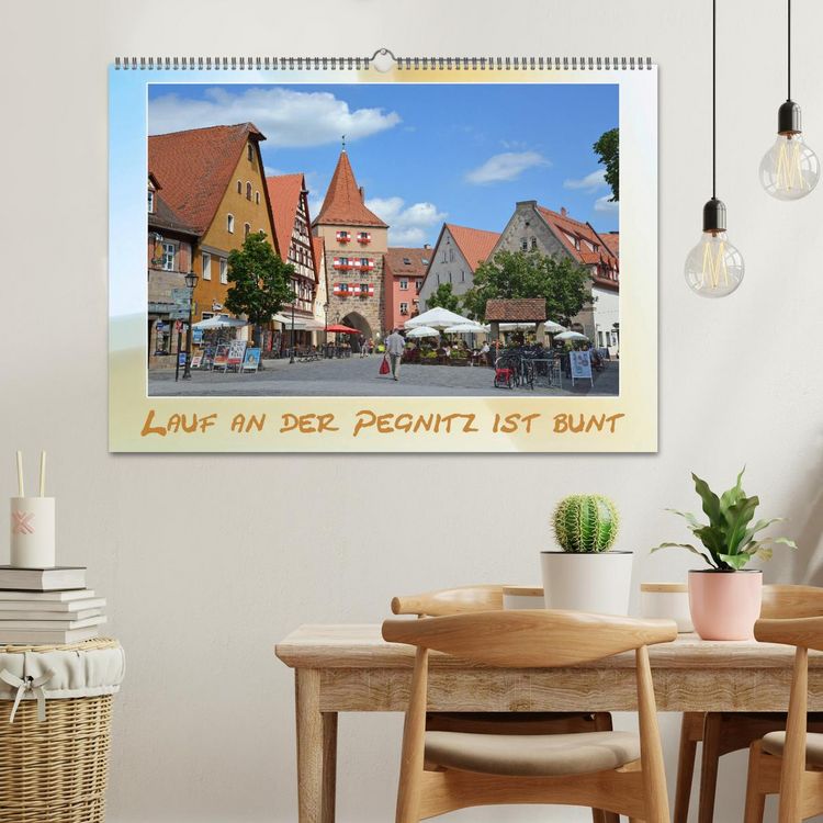 Produktbild: Lauf an der Pegnitz ist bunt (Wandkalender 2026 DIN A2 quer), CALVENDO Monatskalender