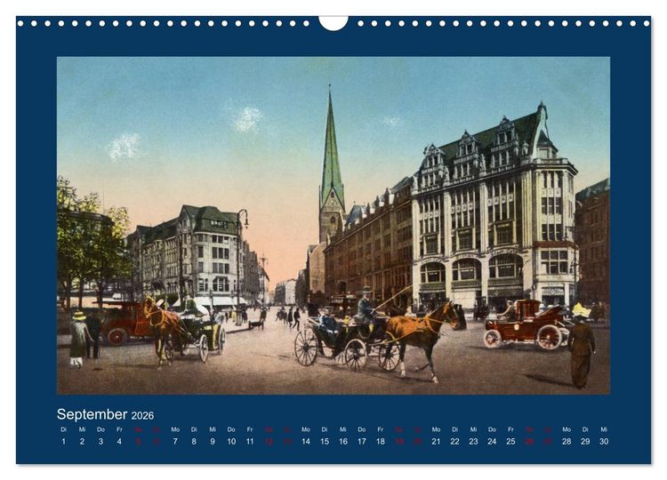 Produktbild: Lebendiges Hamburg von 1888 bis 1918 (Wandkalender 2026 DIN A3 quer), CALVENDO Monatskalender