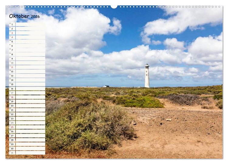 Produktbild: FUERTEVENTURA Geburtstagskalender mit Planerfunktion (Wandkalender 2026 DIN A2 quer), CALVENDO Monatskalender