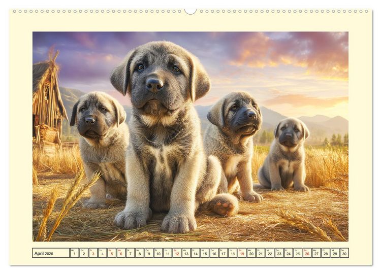 Produktbild: Kangal - Besch&uuml;tzer der Herde. Starke, selbstst&auml;ndige und furchtlose Hunde (hochwertiger Premium Wandkalender 2026 DIN A2 quer), Kunstdruck in Hochglanz