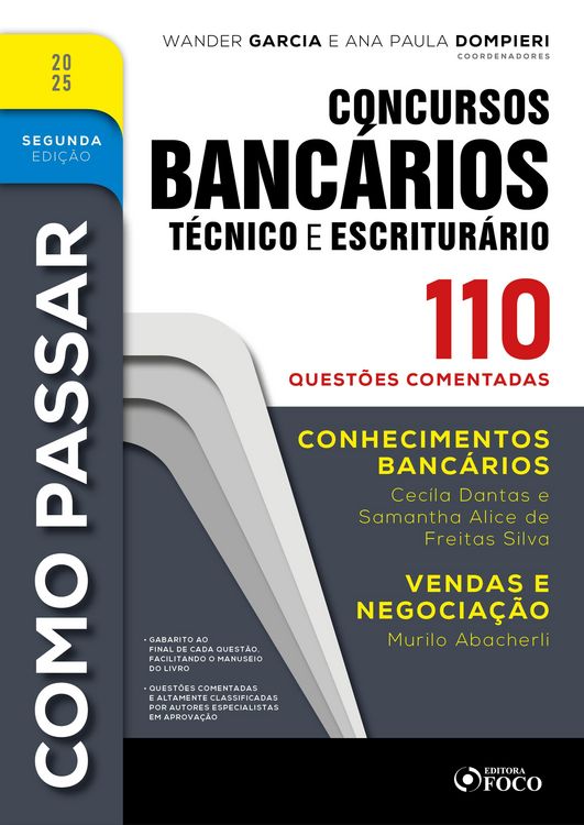 Produktbild: Como Passar em Concursos Banc&aacute;rios - T&eacute;cnico e Escritur&aacute;rio - 2&ordf; Ed - 2025