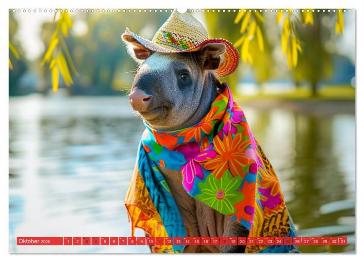 Produktbild: Big & Beautiful. Tierische Plus Size Models. Elefanten und Co. (hochwertiger Premium Wandkalender 2026 DIN A2 quer), Kunstdruck in Hochglanz