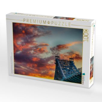 Produktbild: CALVENDO Puzzle Sonnenuntergang Dresden an der Loschwitzer Br&uuml;cke | 1000 Teile Lege-Gr&ouml;&szlig;e 64x48cm Foto-Puzzle f&uuml;r gl&uuml;ckliche Stunden
