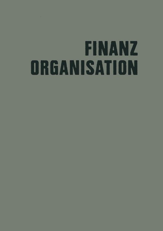 Bild vom Artikel Finanzorganisation vom Autor Hans Eiden