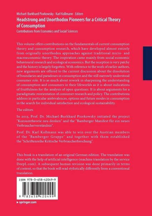 Produktbild: Headstrong and Unorthodox Pioneers for a Critical Theory of Consumption