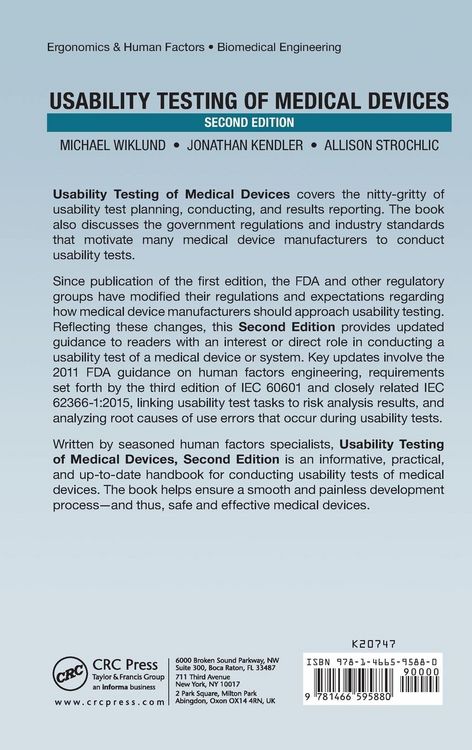 Produktbild: Usability Testing of Medical Devices