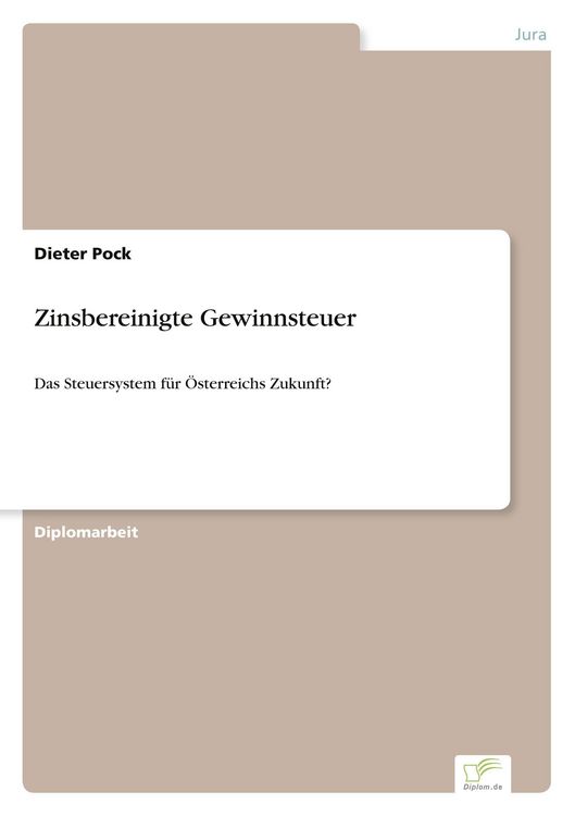 Produktbild: Zinsbereinigte Gewinnsteuer