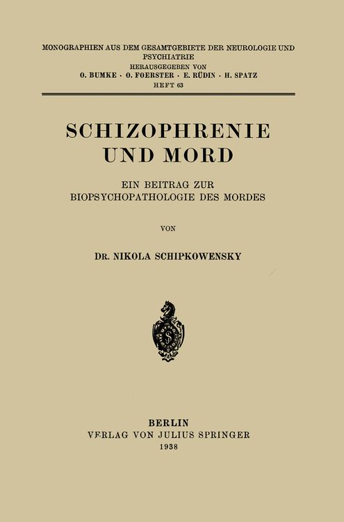 Produktbild: Schizophrenie und Mord