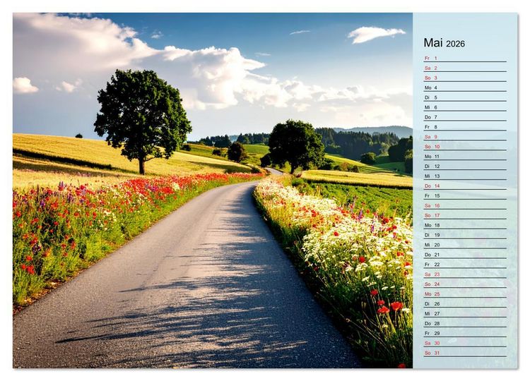 Produktbild: Friedliche Einsamkeit: Natur in ihrer stillen Pracht (Wandkalender 2026 DIN A4 quer), CALVENDO Monatskalender
