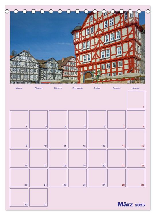 Produktbild: Wundersch&ouml;ne St&auml;dtchen (Tischkalender 2026 DIN A5 hoch), CALVENDO Monatskalender