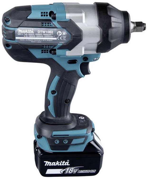 Produktbild: Makita DTW1002RTJ Akku-Schlagschrauber 1000 Nm 18V Anzahl mitgelieferte Akkus 2 5Ah