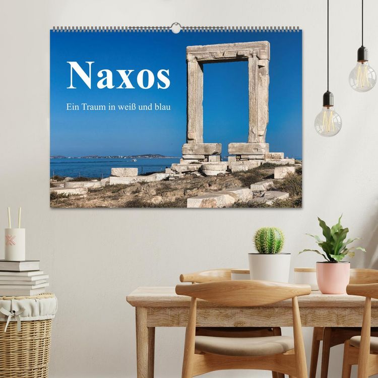 Produktbild: Die Insel Naxos - Ein Traum in blau und wei&szlig; (Wandkalender 2026 DIN A2 quer), CALVENDO Monatskalender