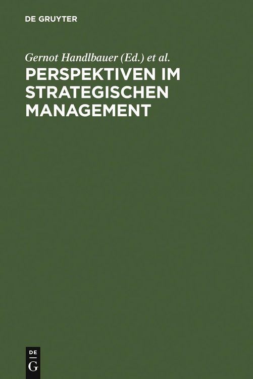 Produktbild: Perspektiven im Strategischen Management