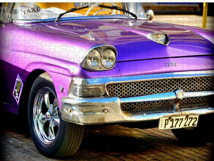 Produktbild: CALVENDO Puzzle Ein Motiv aus dem Kalender Best of Fairlane 500 - Ein Ford mit Flossen in Kuba | 1000 Teile Lege-Gr&ouml;&szlig;e 64x48cm Foto-Puzzle f&uuml;r gl&uuml;ckliche Stunden