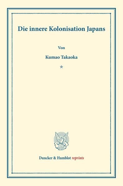 Produktbild: Die innere Kolonisation Japans.