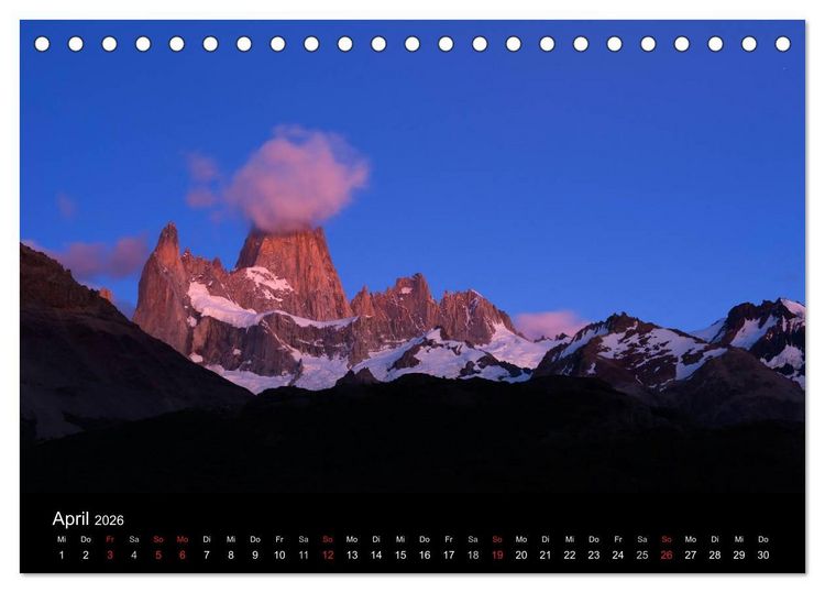Produktbild: Patagonien 2026 Highlights von Manuela Seiler (Tischkalender 2026 DIN A5 quer), CALVENDO Monatskalender