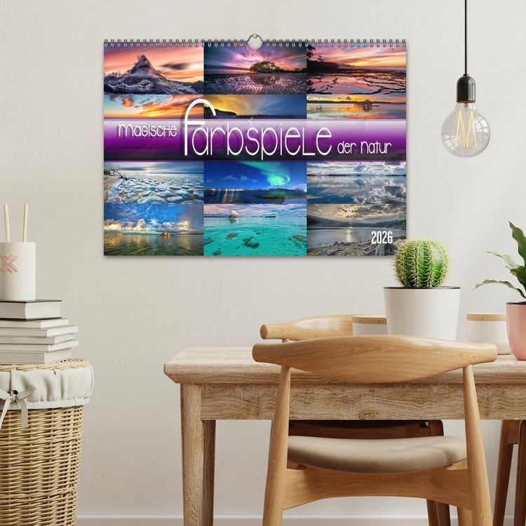 Produktbild: Magische Farbspiele der Natur (Wandkalender 2026 DIN A3 quer), CALVENDO Monatskalender