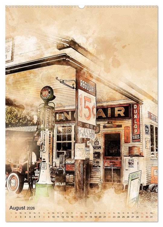 Produktbild: Route 66 - 2451 Meilen (hochwertiger Premium Wandkalender 2026 DIN A2 hoch), Kunstdruck in Hochglanz