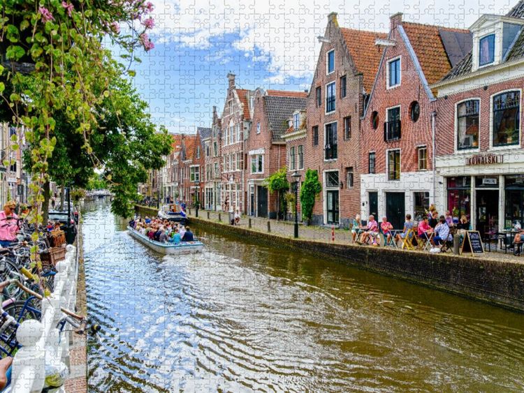 Produktbild: CALVENDO Puzzle Alkmaar Gracht | 1000 Teile Lege-Gr&ouml;&szlig;e 64x48cm Foto-Puzzle f&uuml;r gl&uuml;ckliche Stunden