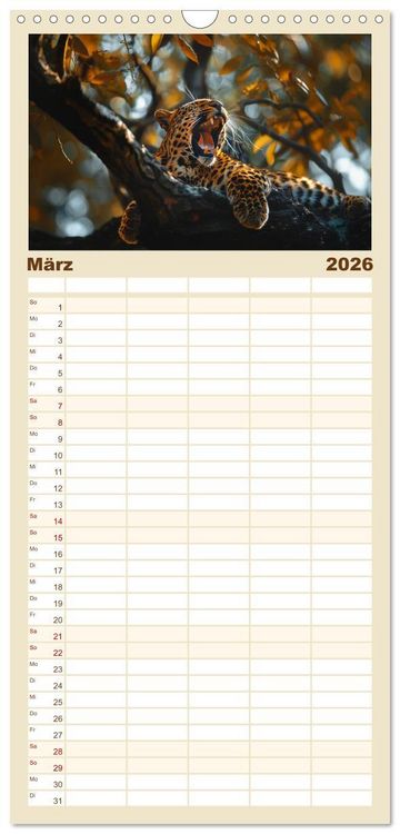 Produktbild: Familienplaner 2026 - Ansteckend m&uuml;de! mit 5 Spalten (Wandkalender, 21 x 45 cm) CALVENDO