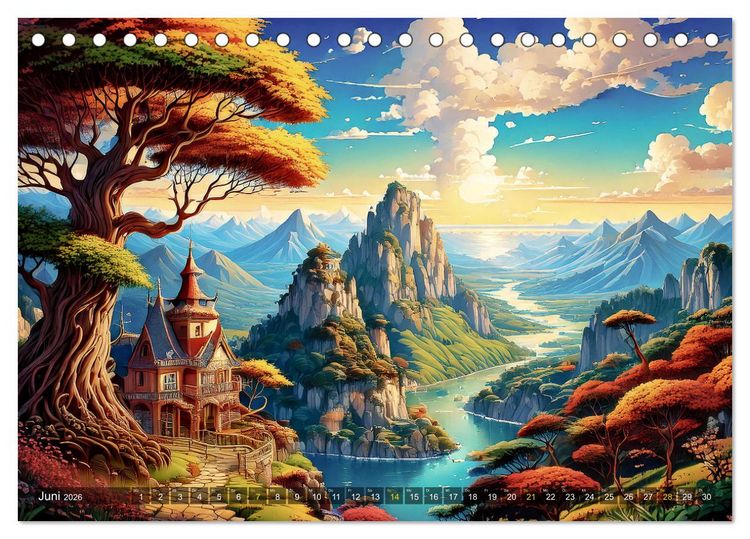 Produktbild: Reise in einer M&auml;rchenwelt (Tischkalender 2026 DIN A5 quer), CALVENDO Monatskalender