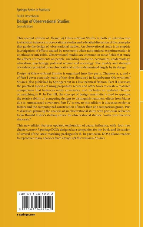 Produktbild: Design of Observational Studies