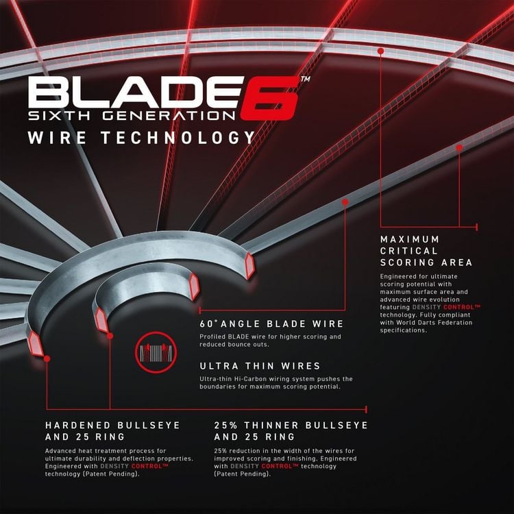Produktbild: Winmau 3033 - Dartboard Blade 6, Dartscheibe