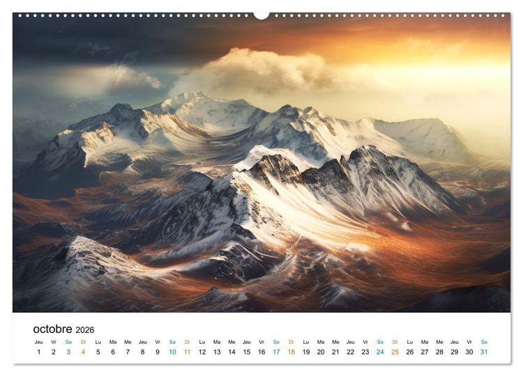 Produktbild: Paysages r&ecirc;v&eacute;s (Calendrier mural 2026 DIN A2 vertical) calendrier de bureau