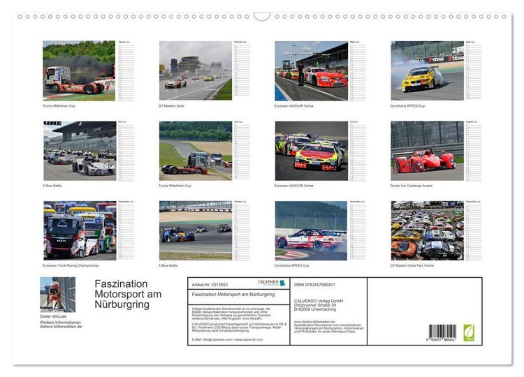Produktbild: Faszination Motorsport am N&uuml;rburgring (Wandkalender 2026 DIN A2 quer), CALVENDO Monatskalender
