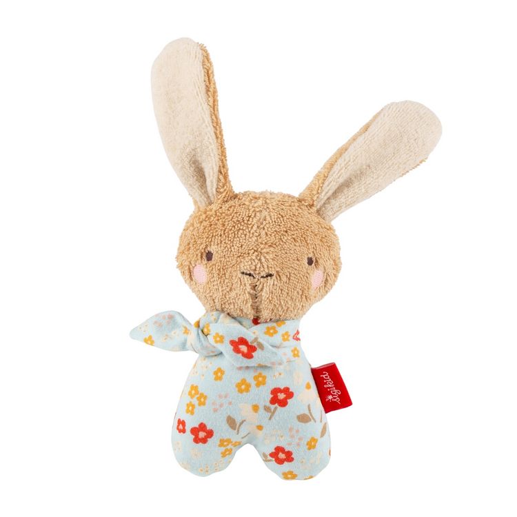 Produktbild: Sigikid 31272 - Greifling Hase, 15 cm, braun/blau/gebl&uuml;mt, Farmhouse Family