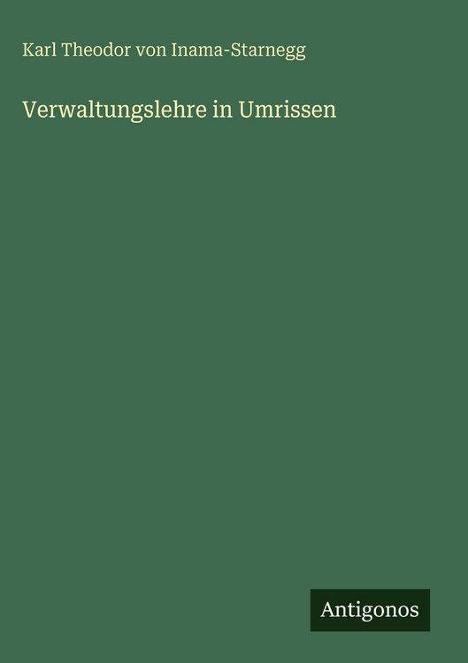 Produktbild: Verwaltungslehre in Umrissen