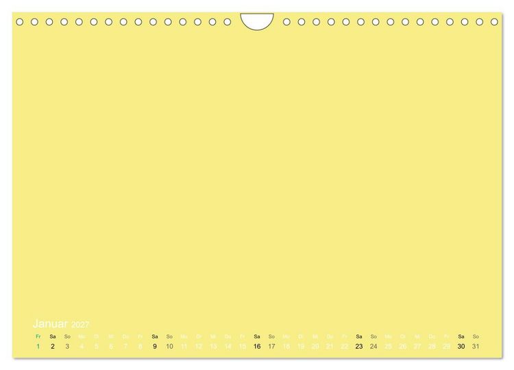 Produktbild: Bastelkalender - Gelb (Wandkalender 2027 DIN A4 quer), CALVENDO Monatskalender
