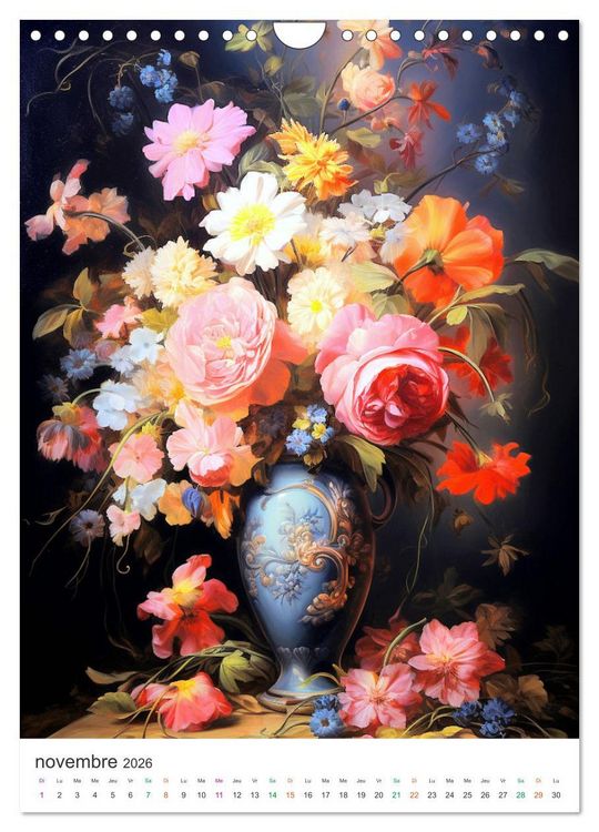 Produktbild: Vases en fleur (Calendrier mural 2026 DIN A4 horizontal), CALVENDO calendrier mensuel