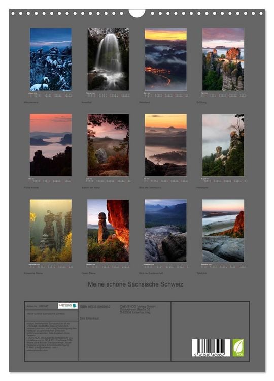 Produktbild: Meine sch&ouml;ne S&auml;chsische Schweiz (Wandkalender 2026 DIN A3 hoch), CALVENDO Monatskalender