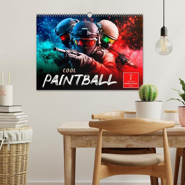 Produktbild: Paintball cool (Wandkalender 2026 DIN A3 quer), CALVENDO Monatskalender